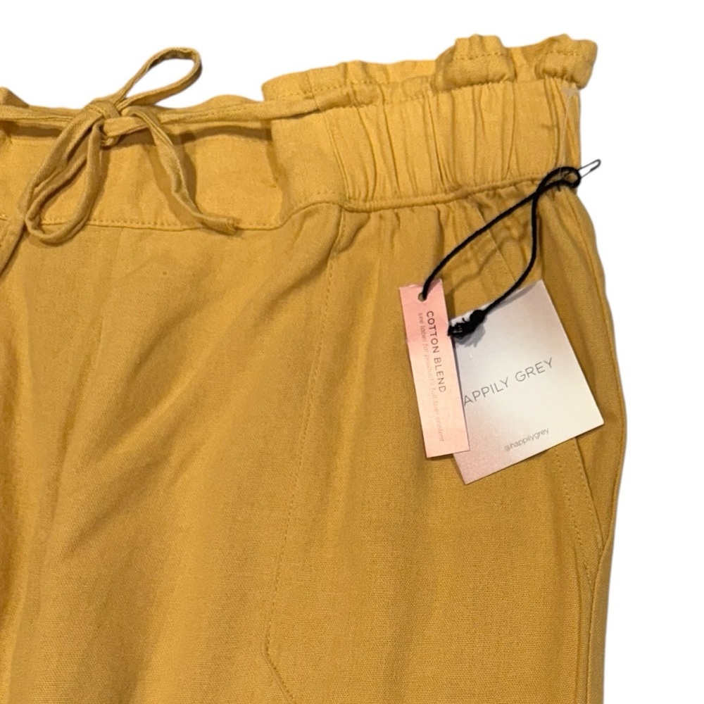 HAPPILY GREY Loose Cotton Blend Paperbag Wide Leg Pants With Pockets NWT XL - Picture 7 of 13